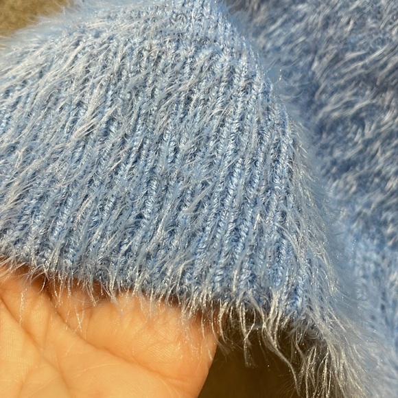 Eyelash Baby Blue Thick Show‎ me your Mumu Women Sz XXL Cozy Forever Sweater L/S - Picture 14 of 15